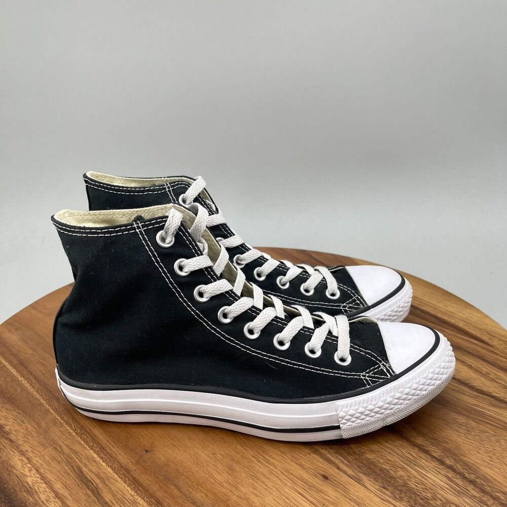 Converse All Star Chuck Taylor Hi Shoes Womens 8.5 Black Skate Casual Sneakers